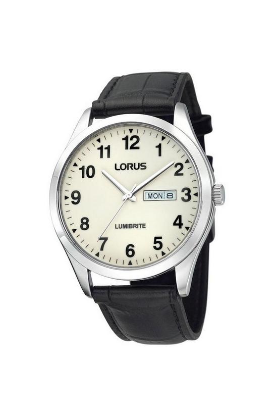 Lorus Lumibrite Dial Leather Strap Stainless Steel Classic Watch - Rj647Ax9 1