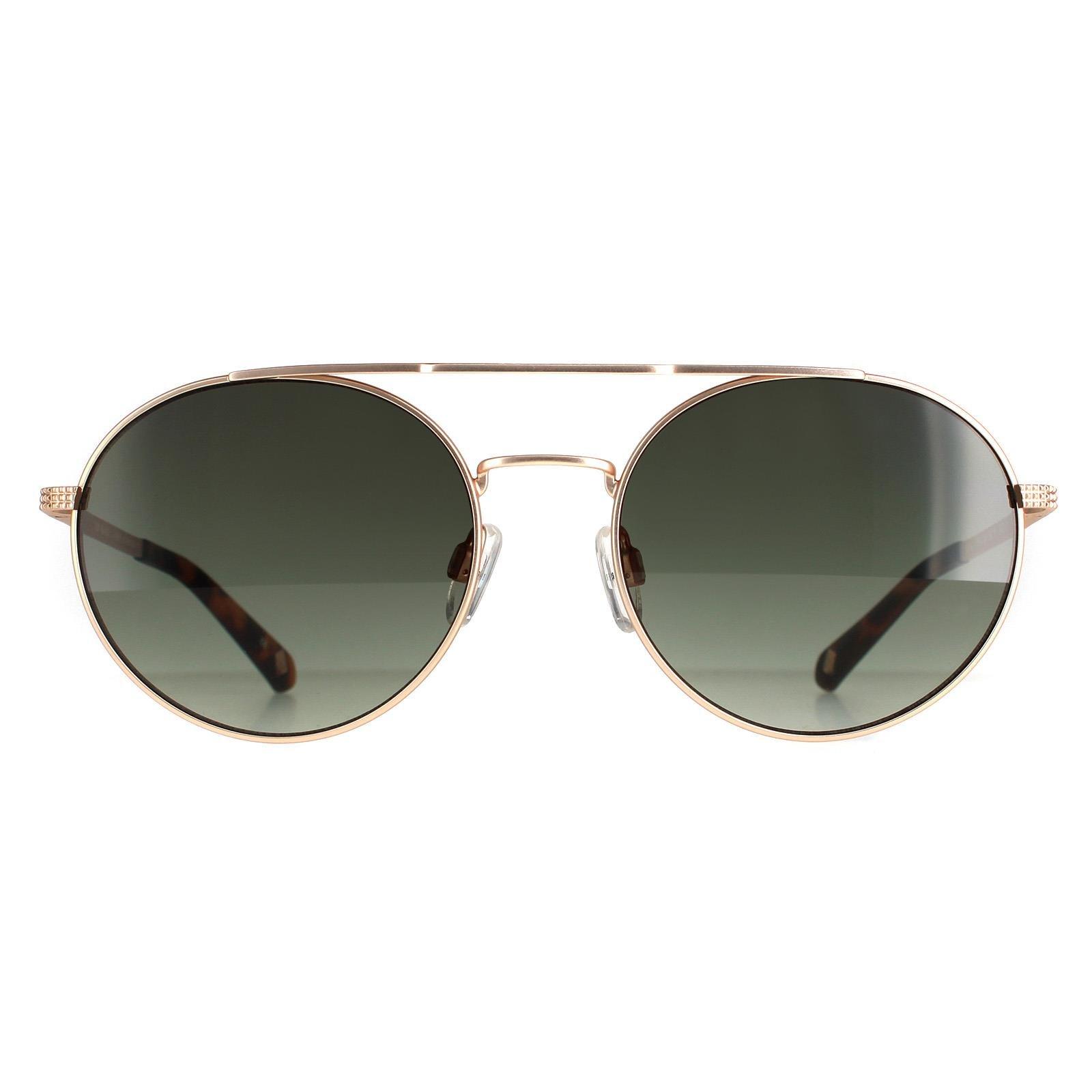 Round Gunmetal Grey Dark Green Gradient TB1531 Warner Sunglasses