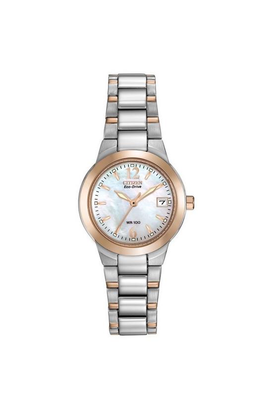 Citizen Ladies Wr100 Stainless Steel Classic Eco-Drive Watch - EW1676-52D 1