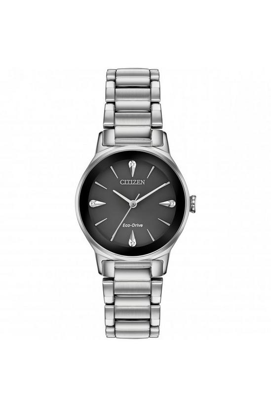 Citizen Ladies' Axiom Diamond Stainless Steel Classic Watch - Em0730-57E 1