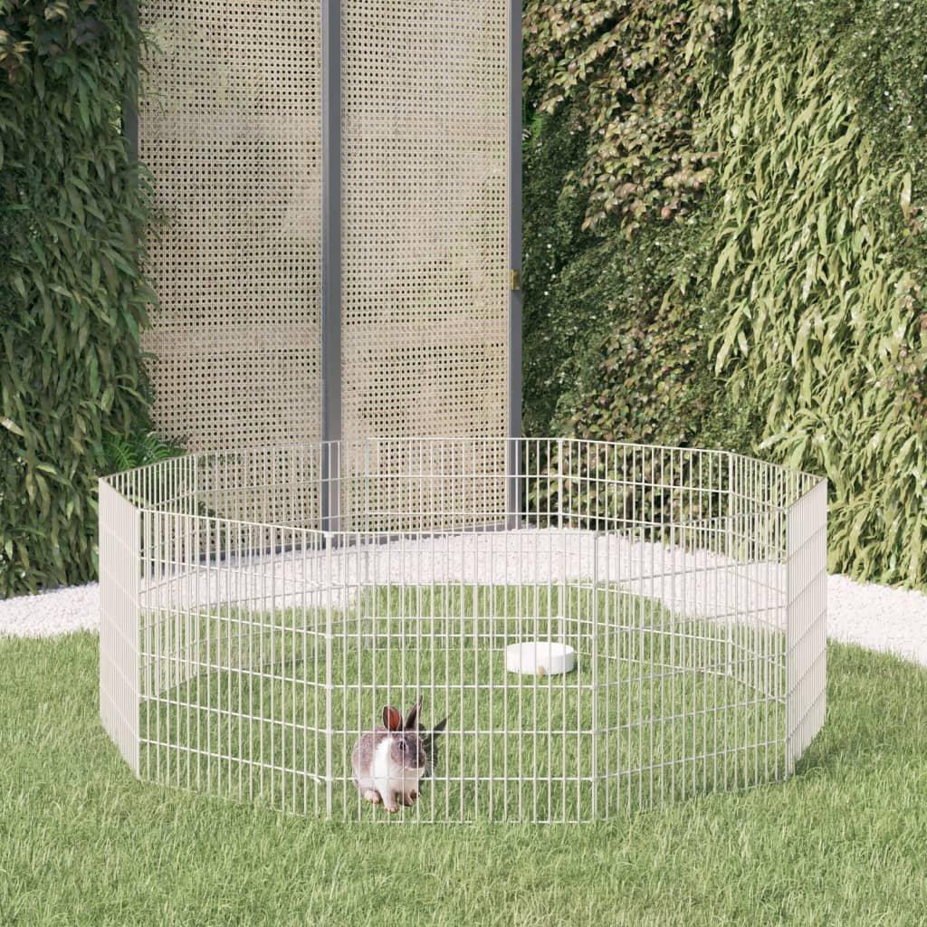 10-Panel Rabbit Cage 54x60 cm Galvanised Iron
