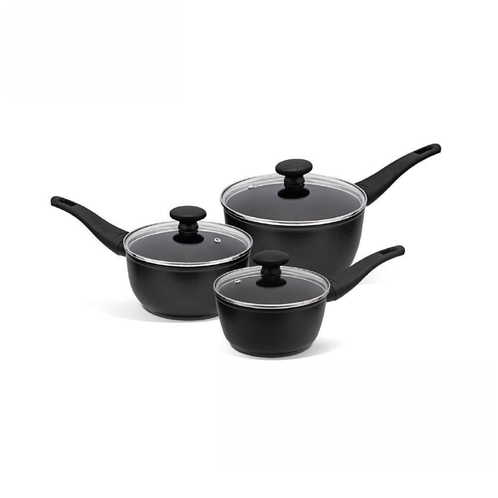 Thermo Smart Saucepan Set Non Stick Induction Hob Pans - Pack of 3