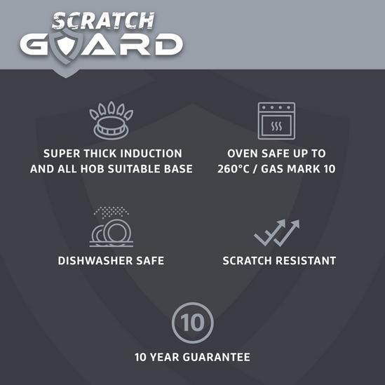Prestige Scratch Guard Cookware Set Non Stick 5 Piece, Induction Suitable, Dishwasher Safe, Glass Lids Included 5