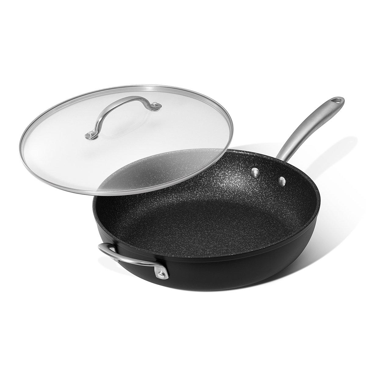 Scratch Guard Frying Pan with Lid Every Day Non Stick Cookware - 31 cm