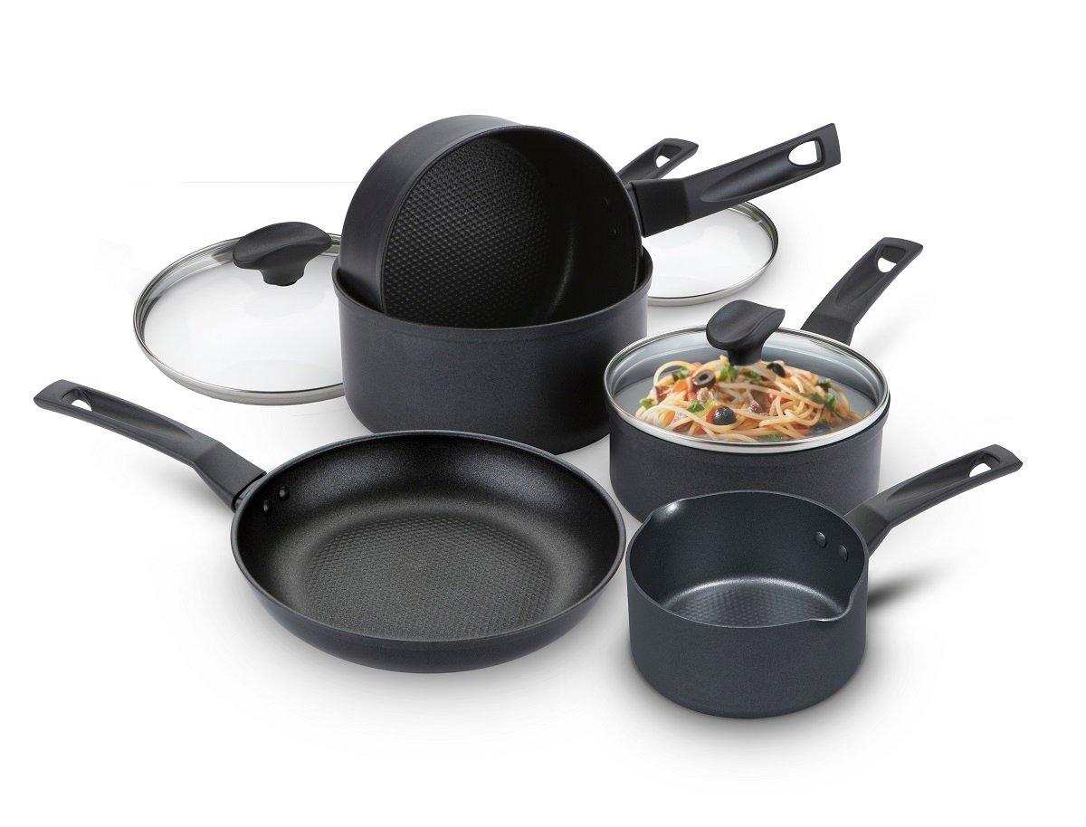 Cookware Set in Aluminium Dishwasher Safe Non Stick Pans - Pack of 5