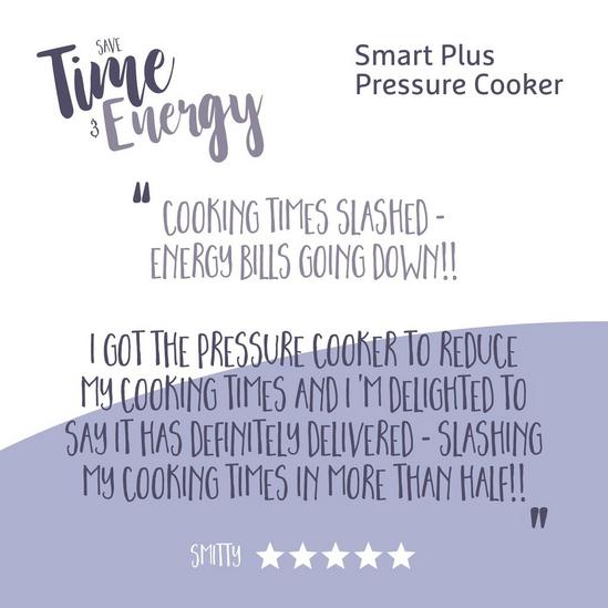 Prestige Smart Plus Induction Pressure Cooker Stainless Steel 6L, Cooks 70% Faster 6