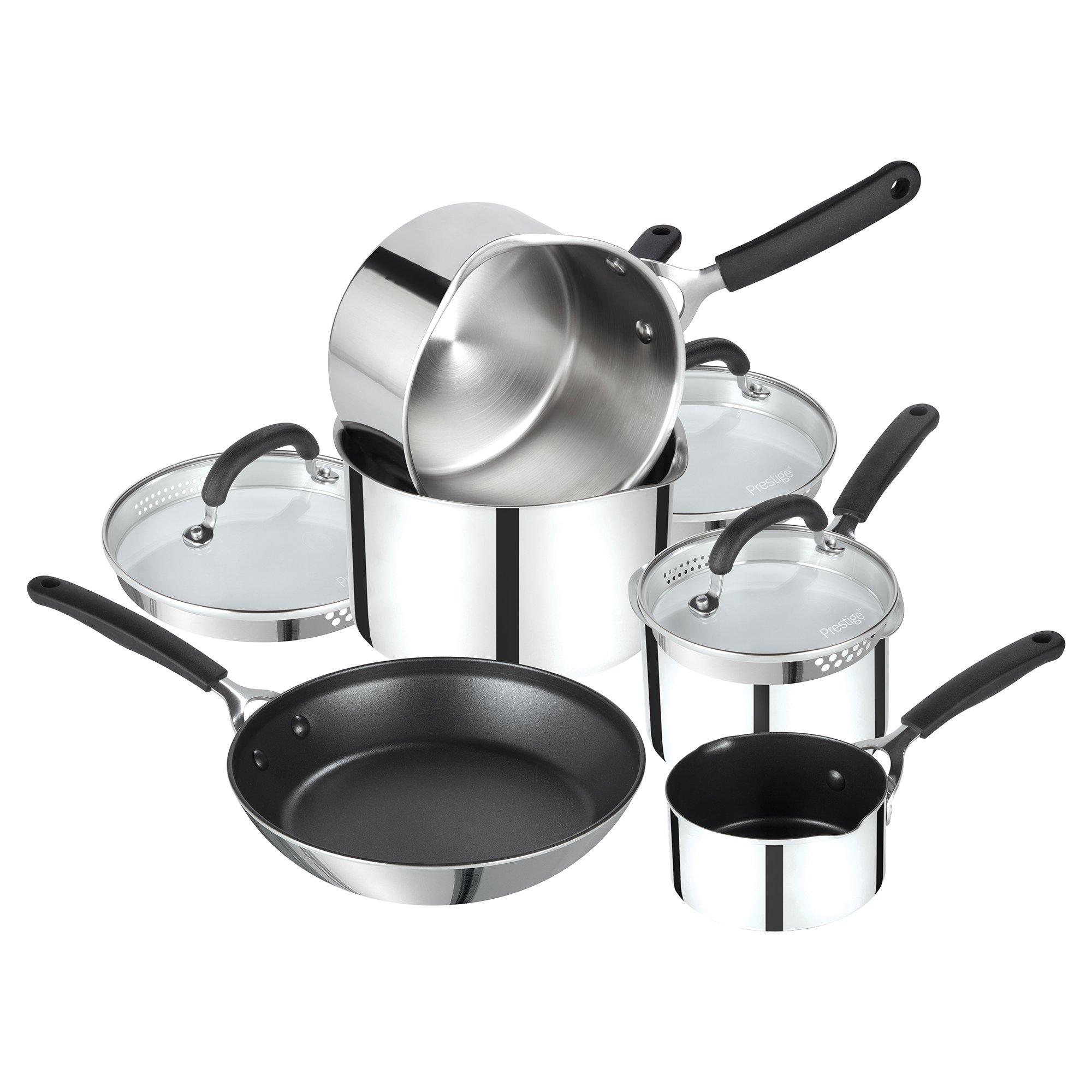 5 Pack 'Made to Last' Includes Double Side Straining Lids Cookware Set