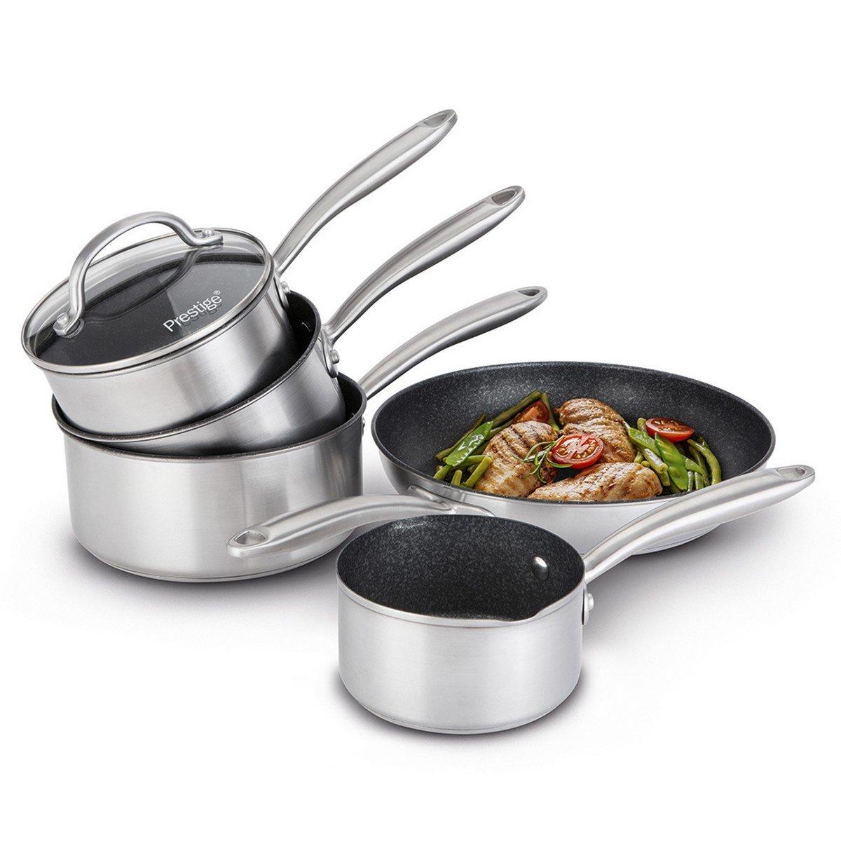 Scratch Guard Stainless Steel Cookware Set Non Stick, Induction, Dishwasher Safe