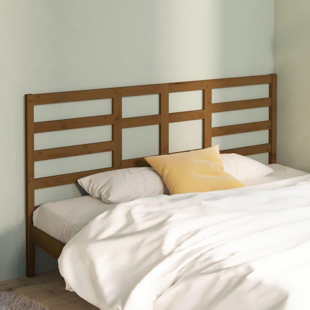 Bed Headboard Honey Brown 186x4x104 cm Solid Wood Pine