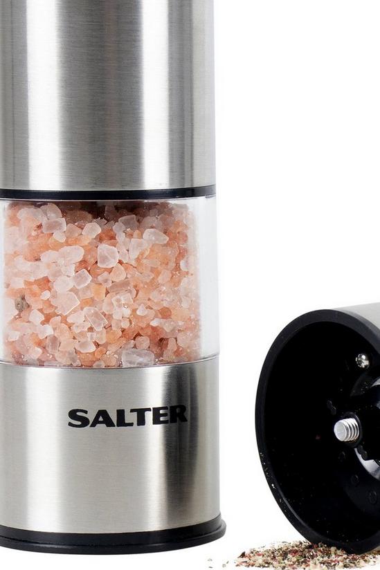Salter Stainless Steel Electronic Salt & Pepper Mill Set 3