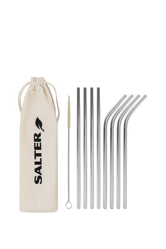 Salter Eco Reusable Stainless Steel Drinking Straws 6
