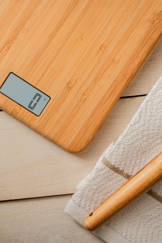 Salter Eco Bamboo Rechargeable Digital Kitchen Scale 6