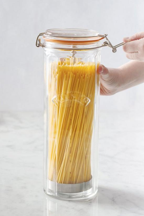Kilner Facetted Spaghetti Clip Top Jar 2.2L 1