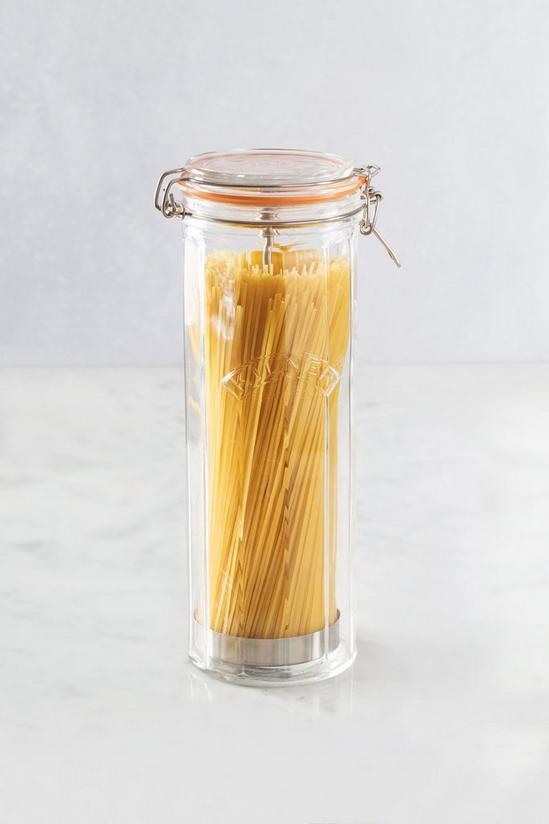 Kilner Facetted Spaghetti Clip Top Jar 2.2L 3
