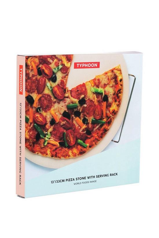 Typhoon World Foods Pizza Stone with Serving Rack 2