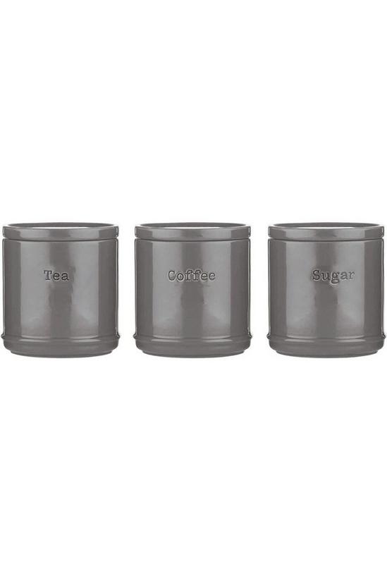 Price & Kensington Accents Tea/Coffee/Sugar Container Set of 3 Charcoal 1