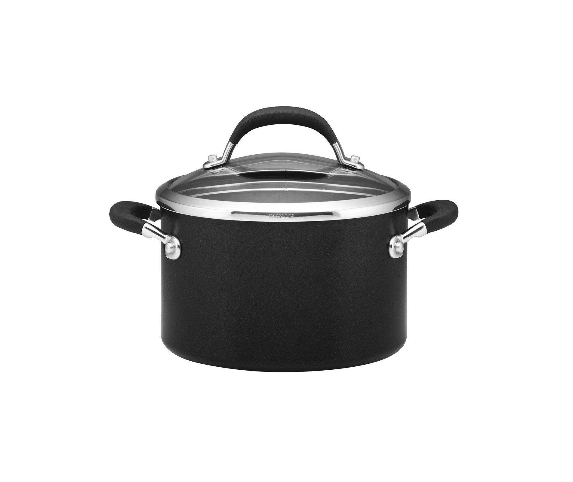 Black 'Premier Professional' Round Non Stick Cookware Stockpot - 20cm