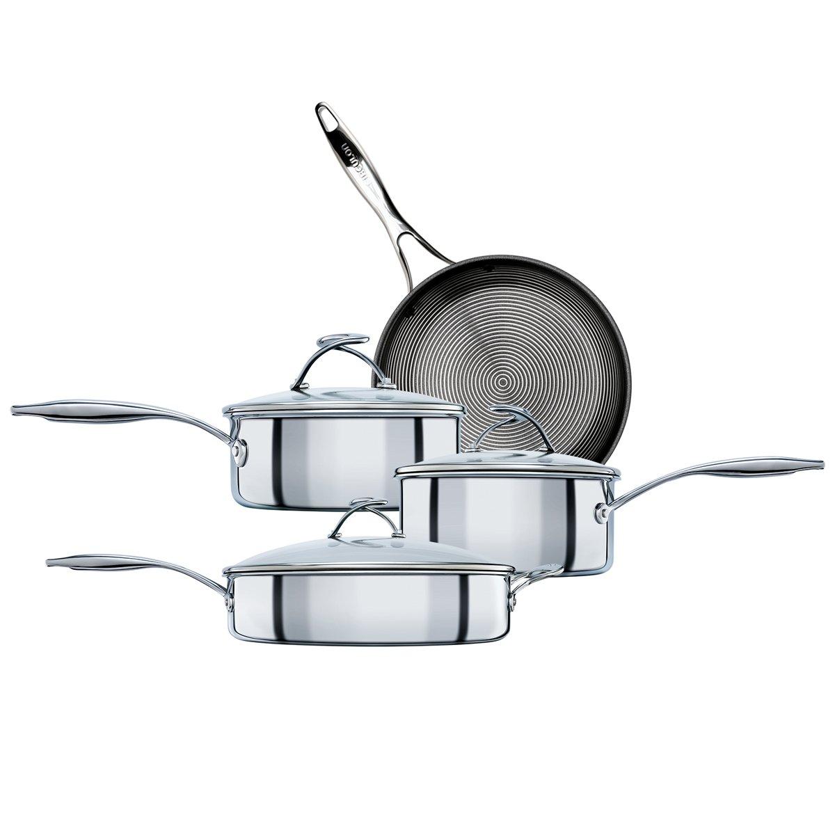 Saucepan Set with Lids Stainless Steel Non Stick Cookware - Pack of 4