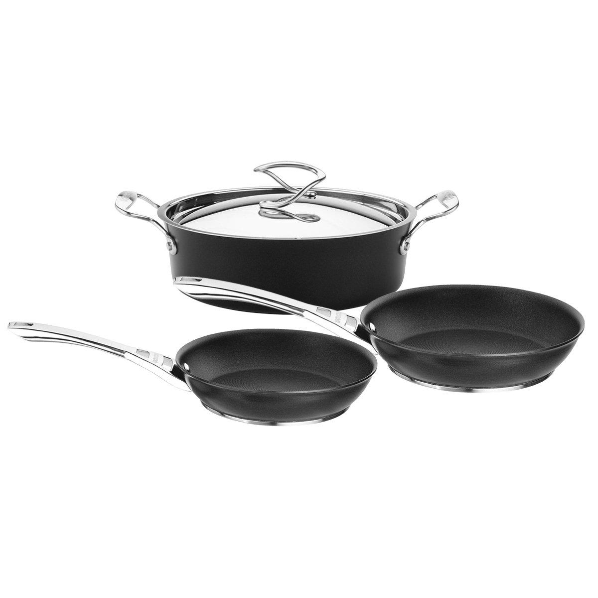 Style Hard Anodized Pan Set - Dishwasher Safe Cookware - Pack of 3