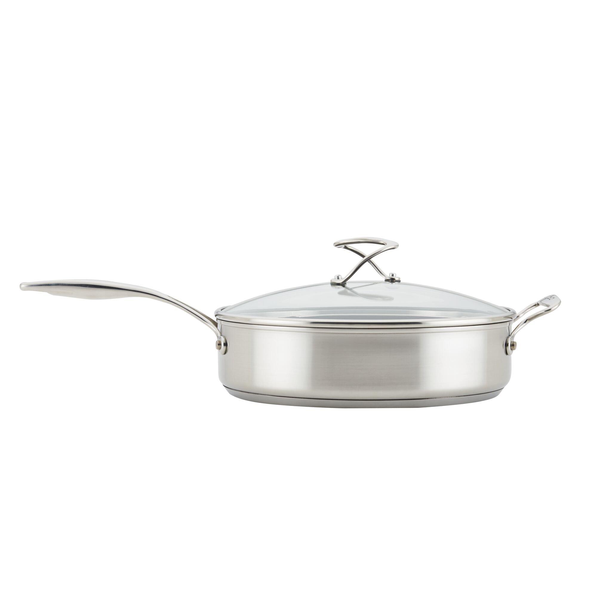 Saute Pan Stainless Steel Dishwasher Safe Non Stick Cookware - 30 cm
