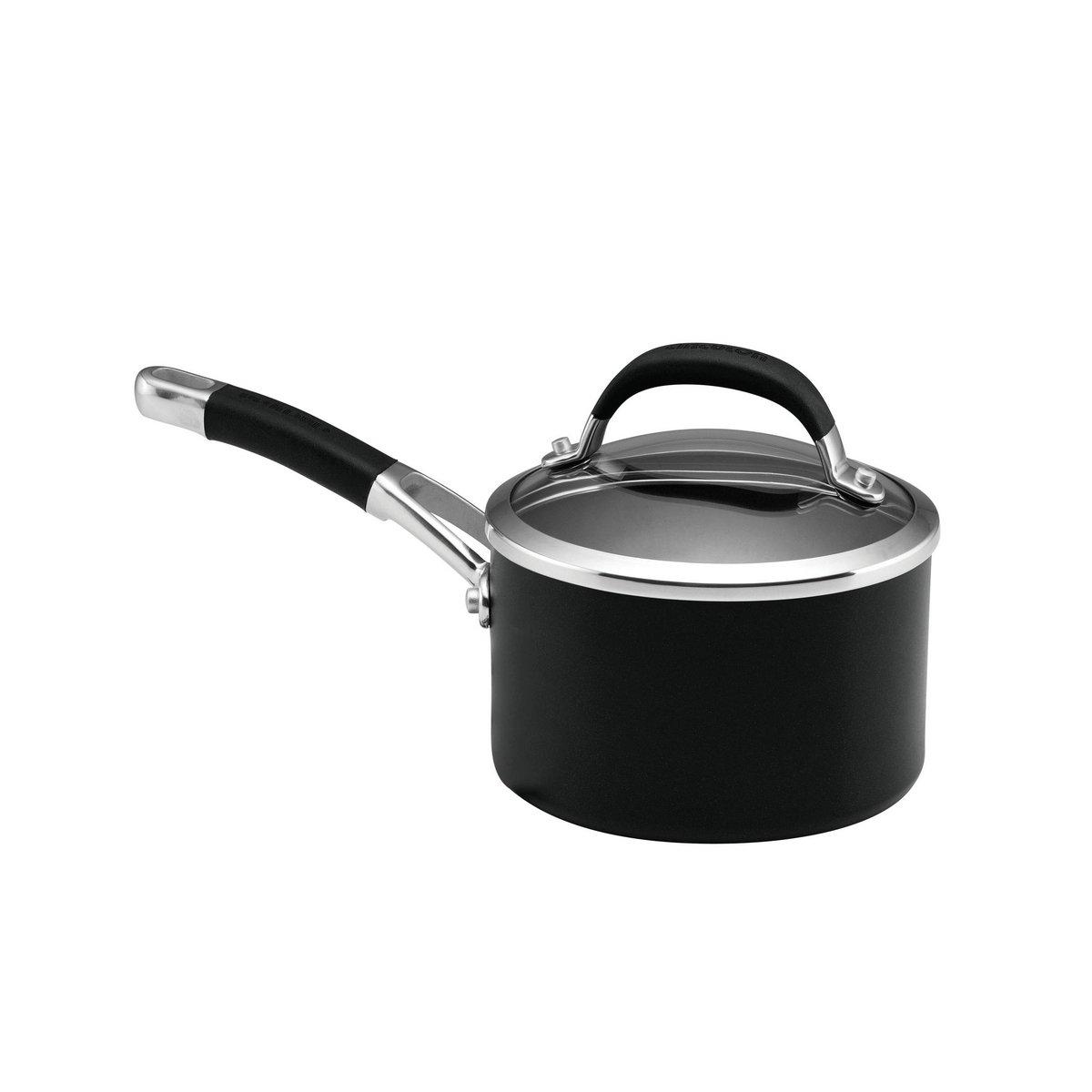 Black 'Premier Professional' Round Non Stick Cookware Saucepan - 16cm