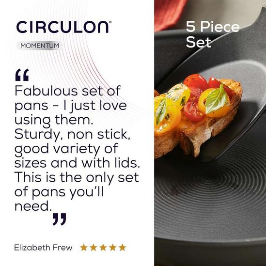 Circulon Momentum Pots & Pans Set Non Stick Frying Pan and Saucepan - Pack of 5 6