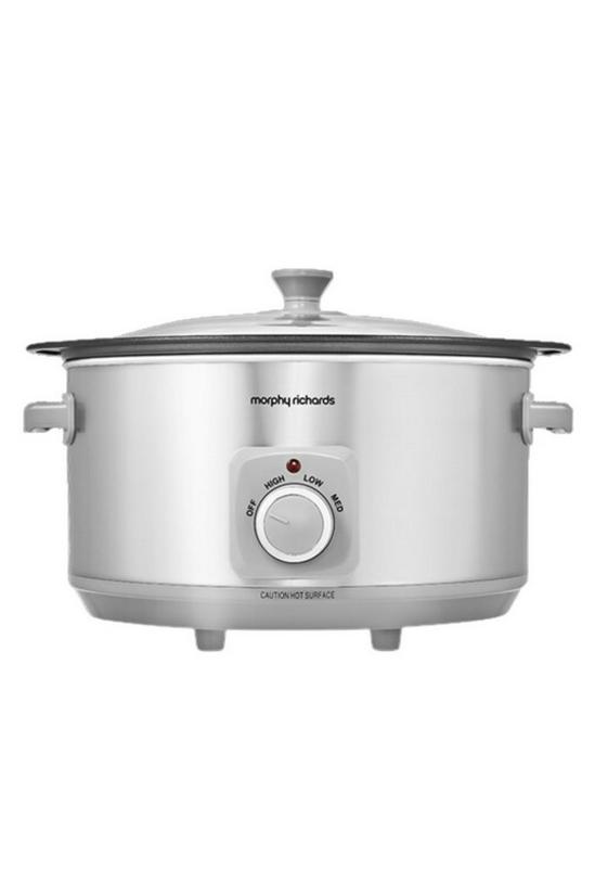 Morphy Richards Brushed Stainless Steel 6.5L Slow Cooker 1