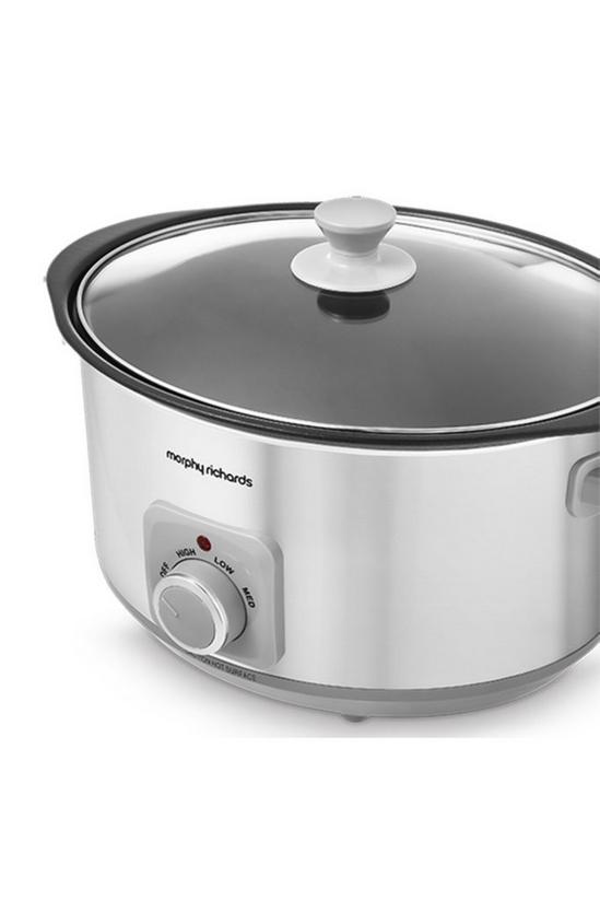 Morphy Richards Brushed Stainless Steel 6.5L Slow Cooker 4