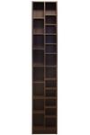 Watsons 'Block' Tall Sleek 360 Cd / 160 Dvd Media Storage Tower Shelves - Dark Oak thumbnail 3