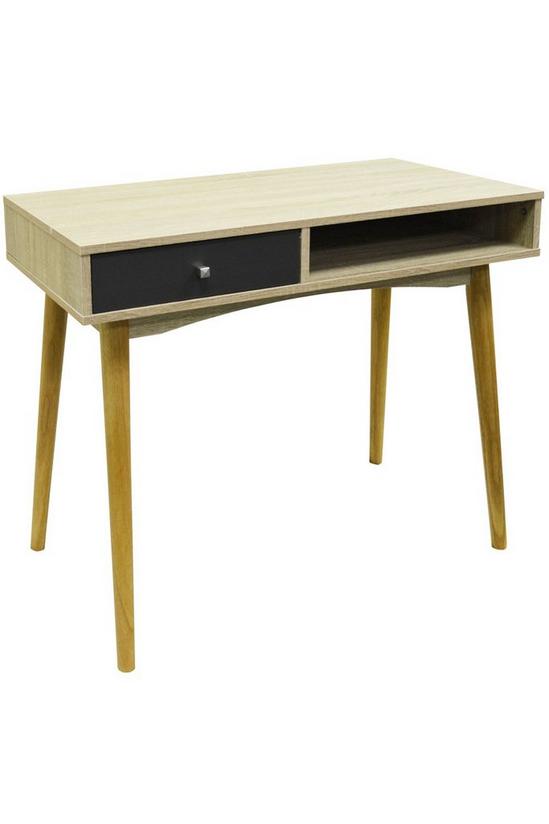 Watsons 'Industrial' - 1 Drawer Office Computer Desk  Dressing Table - Oak  Grey 1