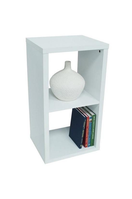Watsons 'Cube' - 2 Cubby Square Display Shelves / Vinyl Lp Record Storage - White 1