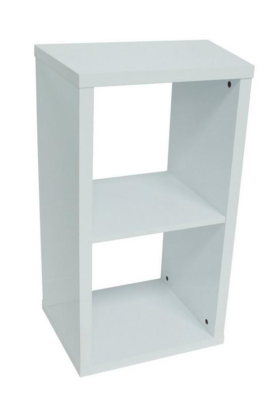 Watsons 'Cube' - 2 Cubby Square Display Shelves / Vinyl Lp Record Storage - White 2