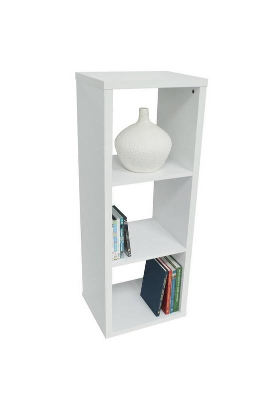 Watsons 'Cube' - 3 Cubby Square Display Shelves / Vinyl Lp Record Storage - White 1