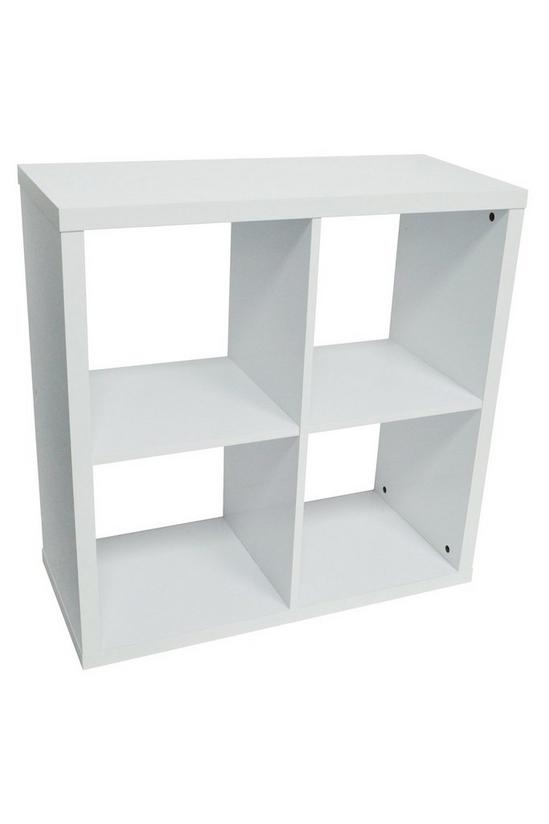 Watsons 'Cube' - 4 Cubby Square Display Shelves / Vinyl Lp Record Storage - White 2