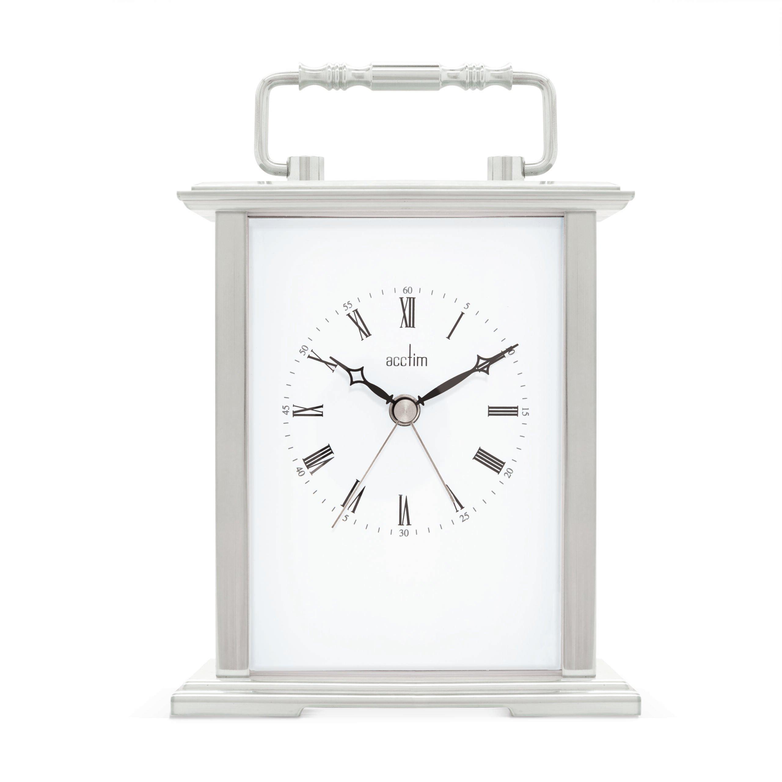Gainsborough Mantel Clock Quartz Polished Metal Carriage Clock Energy Efficient Movement