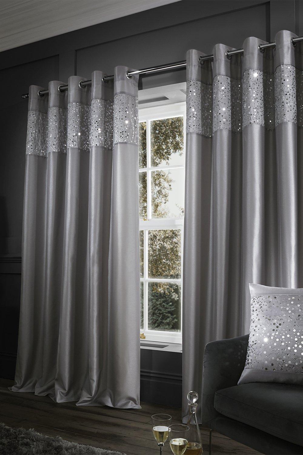 'Glitzy' Curtains Two Panels