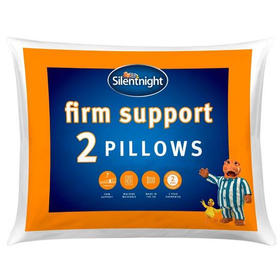 Silent Night Firm Pillow 2 Pack Neck Support Filled Hotel Quality Soft Twin 1