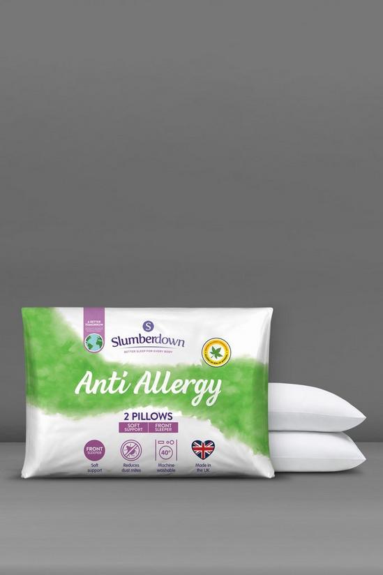 Slumberdown 2 Pack Anti Allergy Soft Support Pillows 2