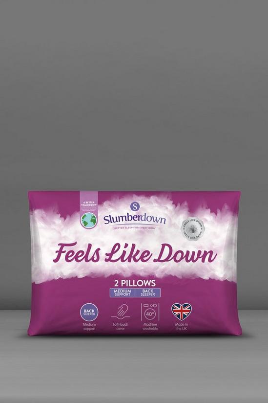 Slumberdown 2 Pack Feels Like Down Medium Support Pillows 1