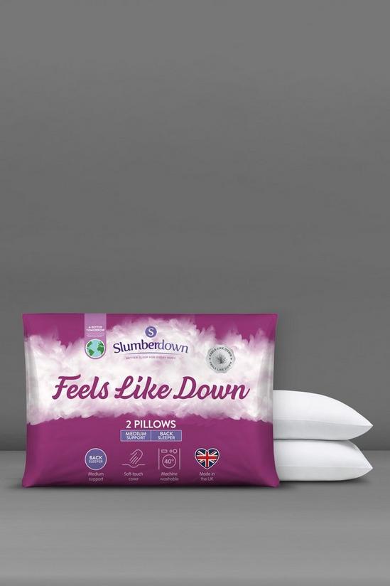 Slumberdown 2 Pack Feels Like Down Medium Support Pillows 2