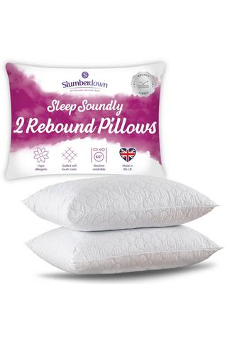 Product 2 Pack Sleep Soundly Rebound Firm Support Pillows White
