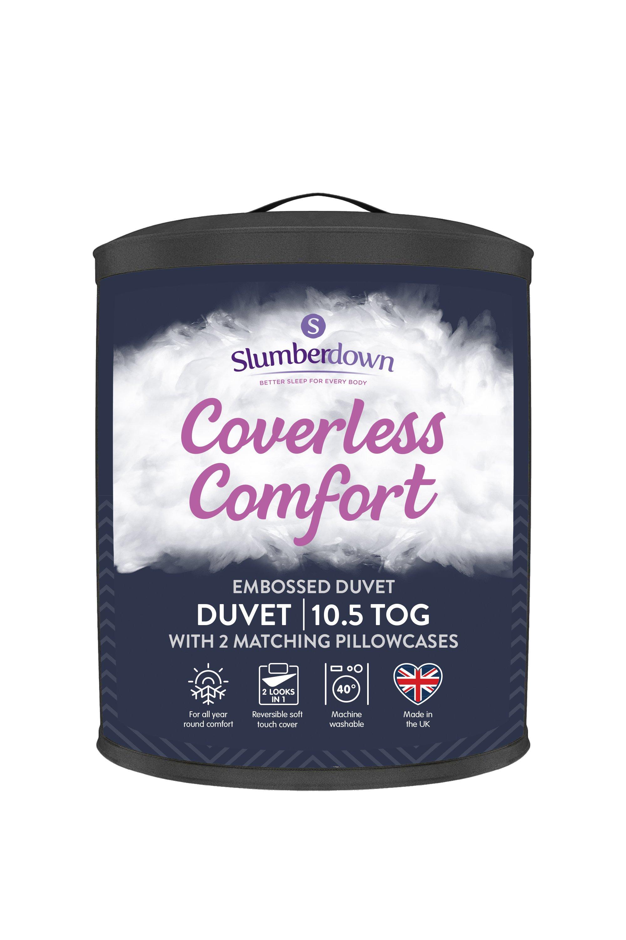 Coverless Comfort Herringbone Navy 10.5 Tog Duvet
