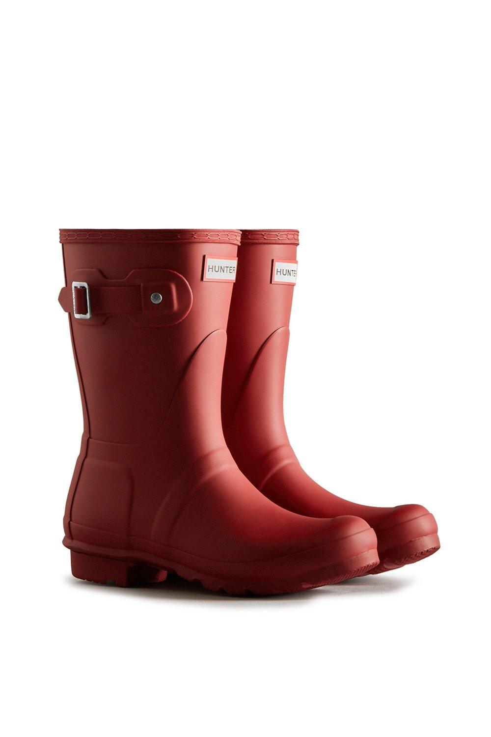 Hunter Women's 'Original Short' Wellington Boots|Size: 8|red