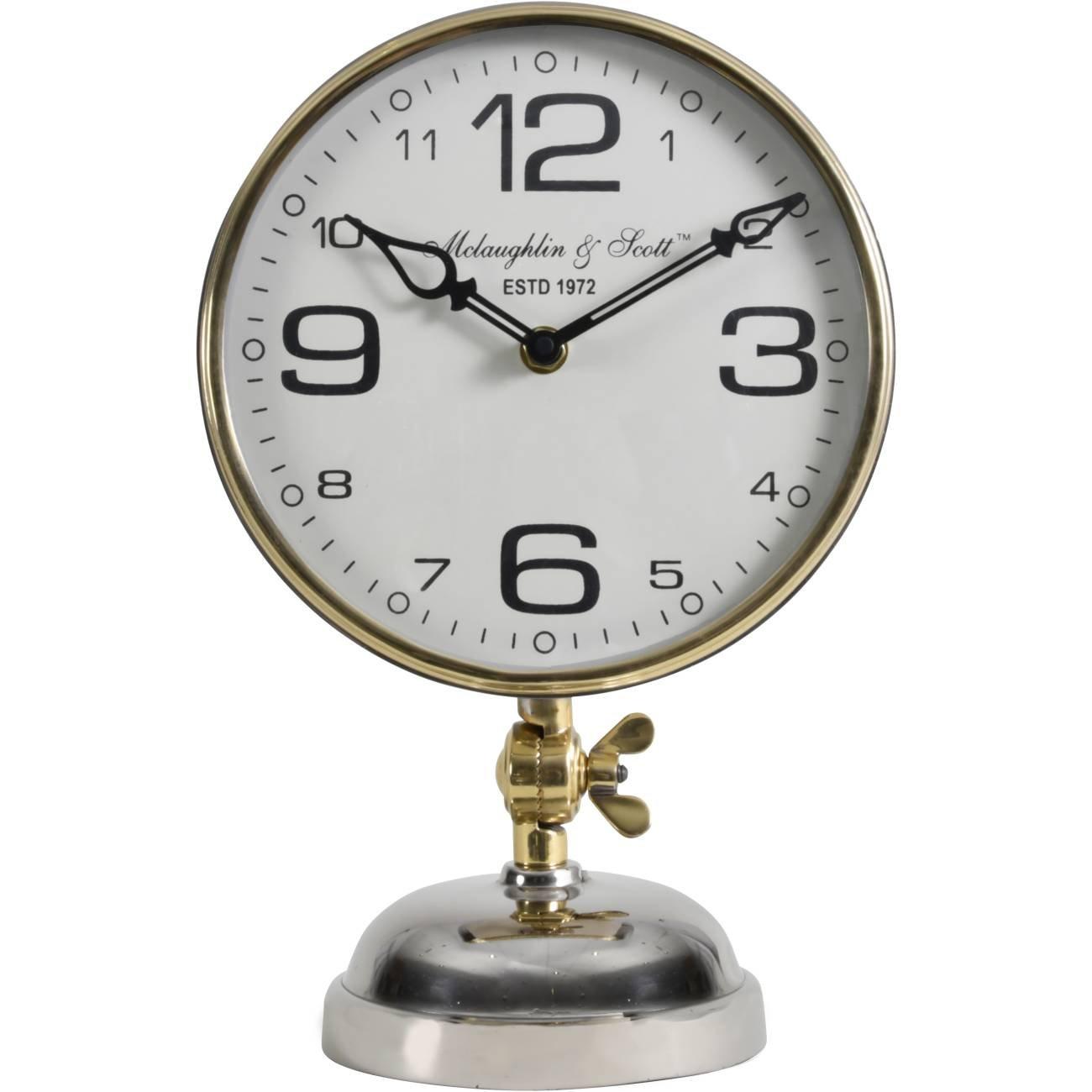 Risby Gold, Brass and Nickel Mantle clock