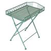 Charles Bentley Wrought Decorative Iron Garden Side Table - Sage Green thumbnail 1