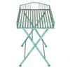 Charles Bentley Wrought Decorative Iron Garden Side Table - Sage Green thumbnail 2