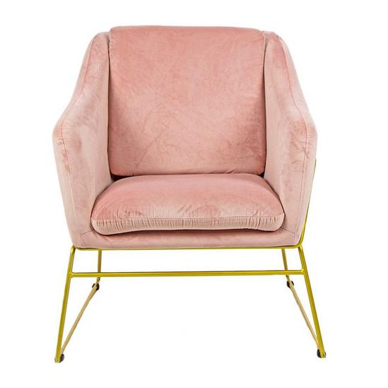 Charles Bentley Tilburg Velvet Occasional Chair Powder Pink Home Living 2