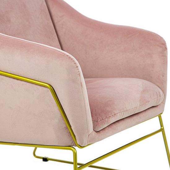 Charles Bentley Tilburg Velvet Occasional Chair Powder Pink Home Living 6
