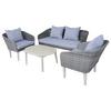Charles Bentley Mixed Material Wicker Madrid Lounge Set Sofa Chairs Coffee Table thumbnail 3