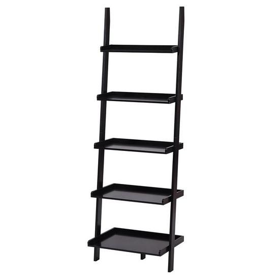 Charles Bentley Tall Wooden 5 Rung Ladder Storage Shelving Unit Display Shelf 2